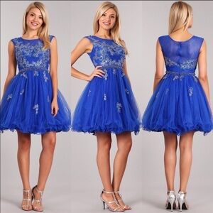 MY Fashion 1825 Royal Blue Dress